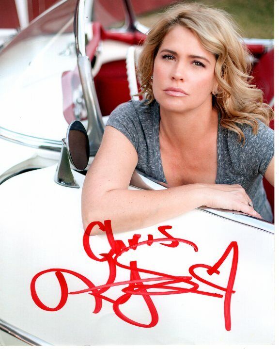 KRISTY SWANSON Autographed Signed 1958 CHEVROLET CORVETTE Photo Poster paintinggraph - To Chris