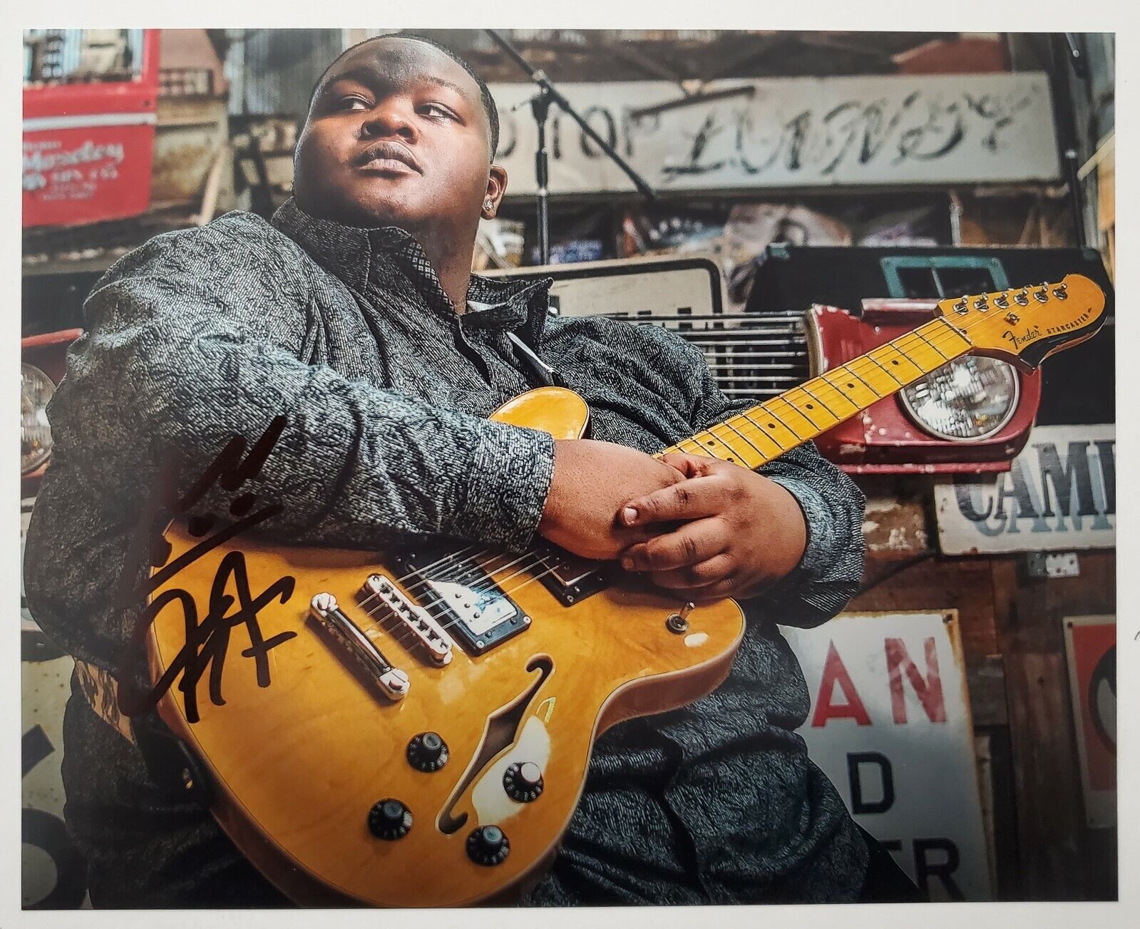 Christone KINGFISH Ingram Signed 8x10 Photo Poster painting Blues Jazz Guitarist LEGEND RAD