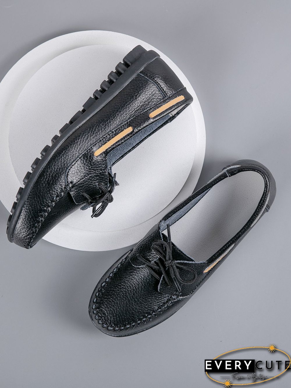 Retro Casual Simple Lace-up Flat Shoes