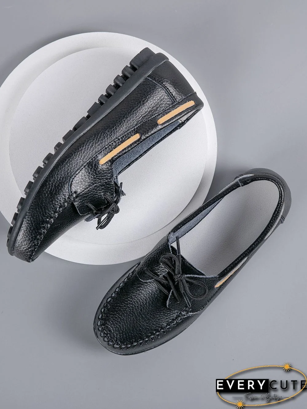 Retro Casual Simple Lace-up Flat Shoes