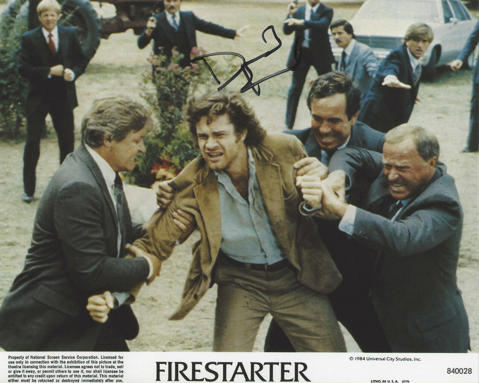 DAVID KEITH SIGNED 'FIRESTARTER' 8x10 Photo Poster painting STEPHEN KING HORROR ACTOR 3 w/COA