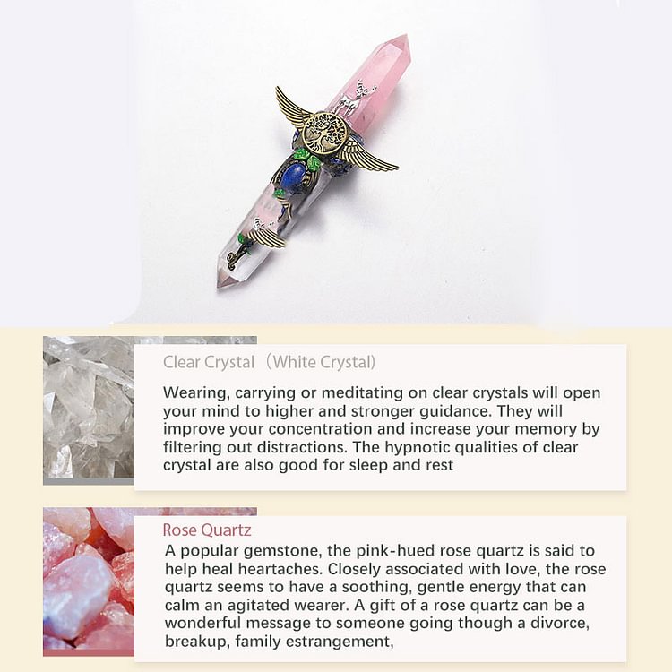 Natural Crystal Healing Crystal Wands