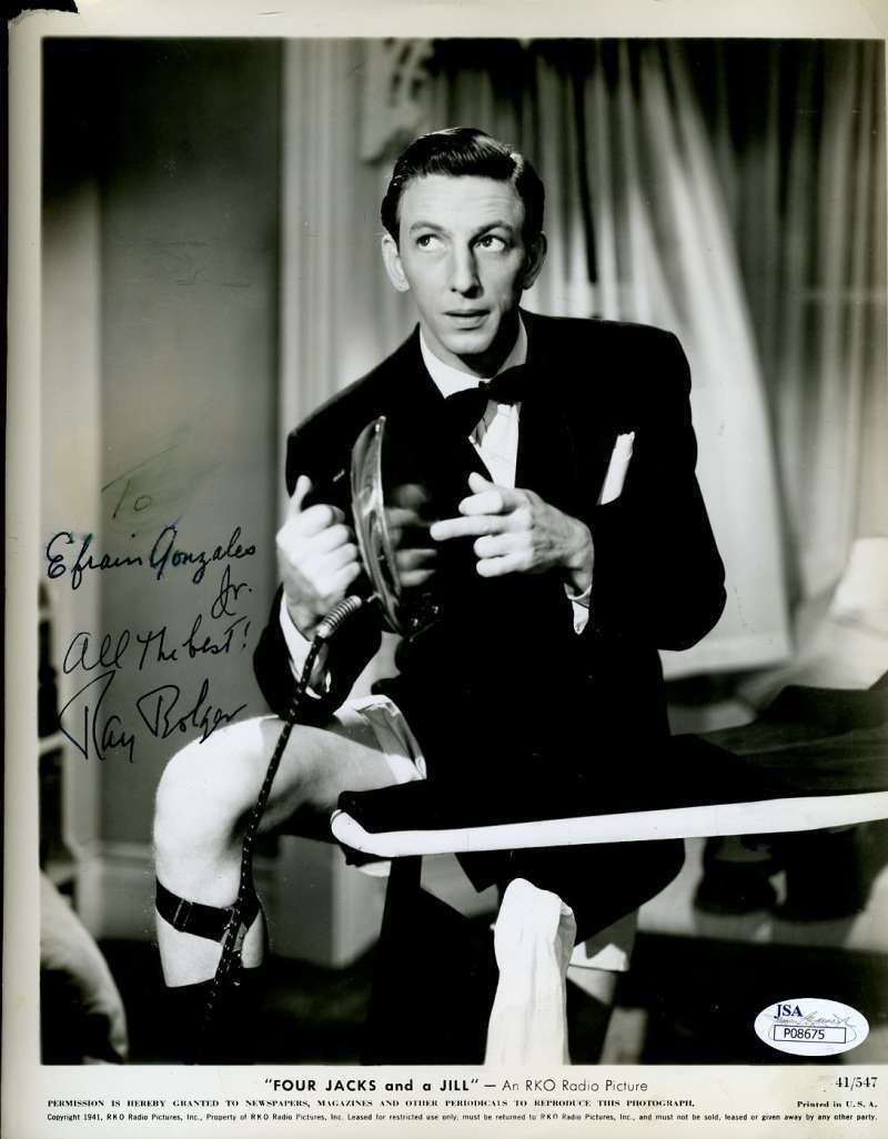 Ray Bolger Jsa Signed 8x10 Photo Poster painting Authentic Autograph