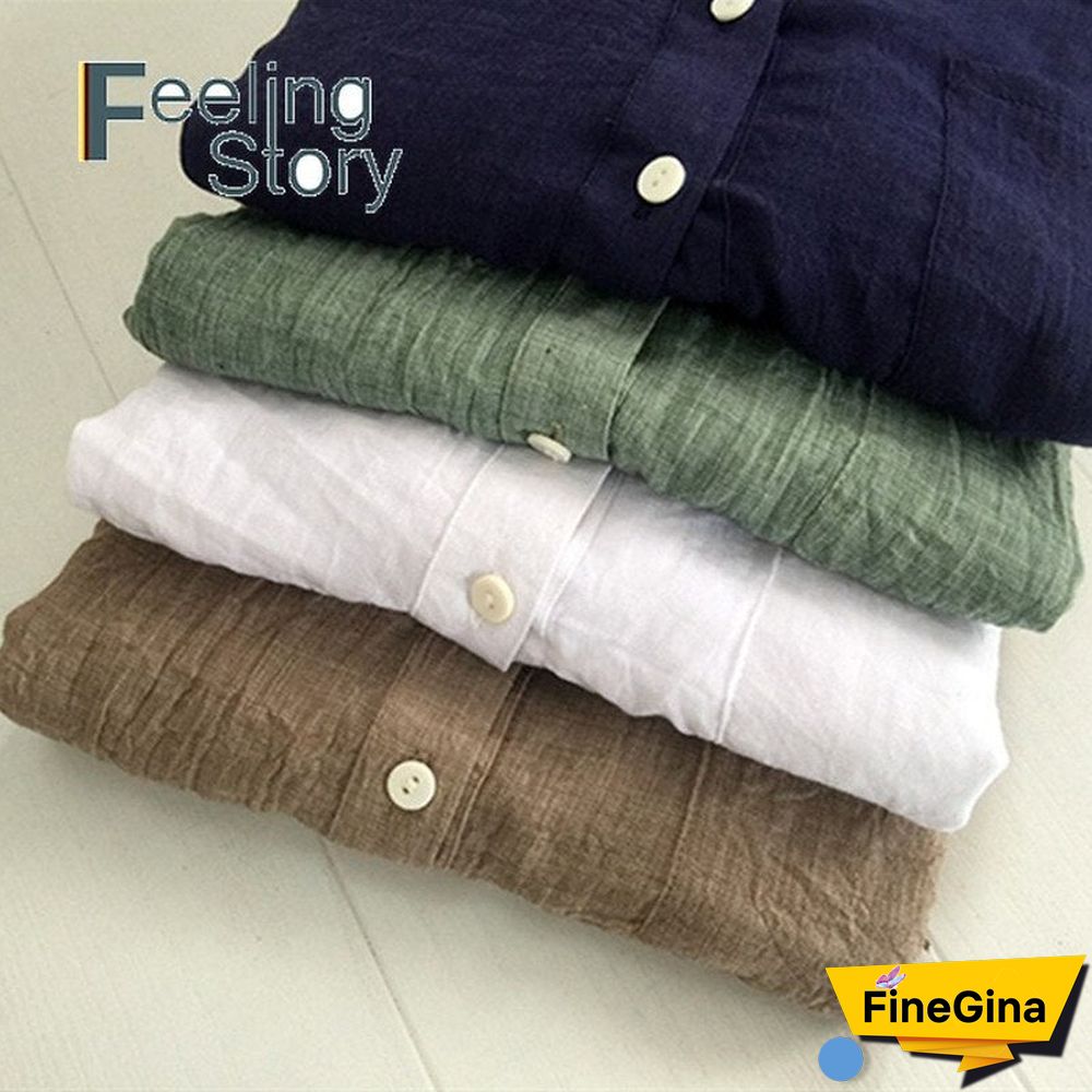 Casual Loose Womens Tops and Blouses Harajuku Plus Size Top White Blouse Shirt Sun Protection Cotton Linen V Neck Shirts Blusas