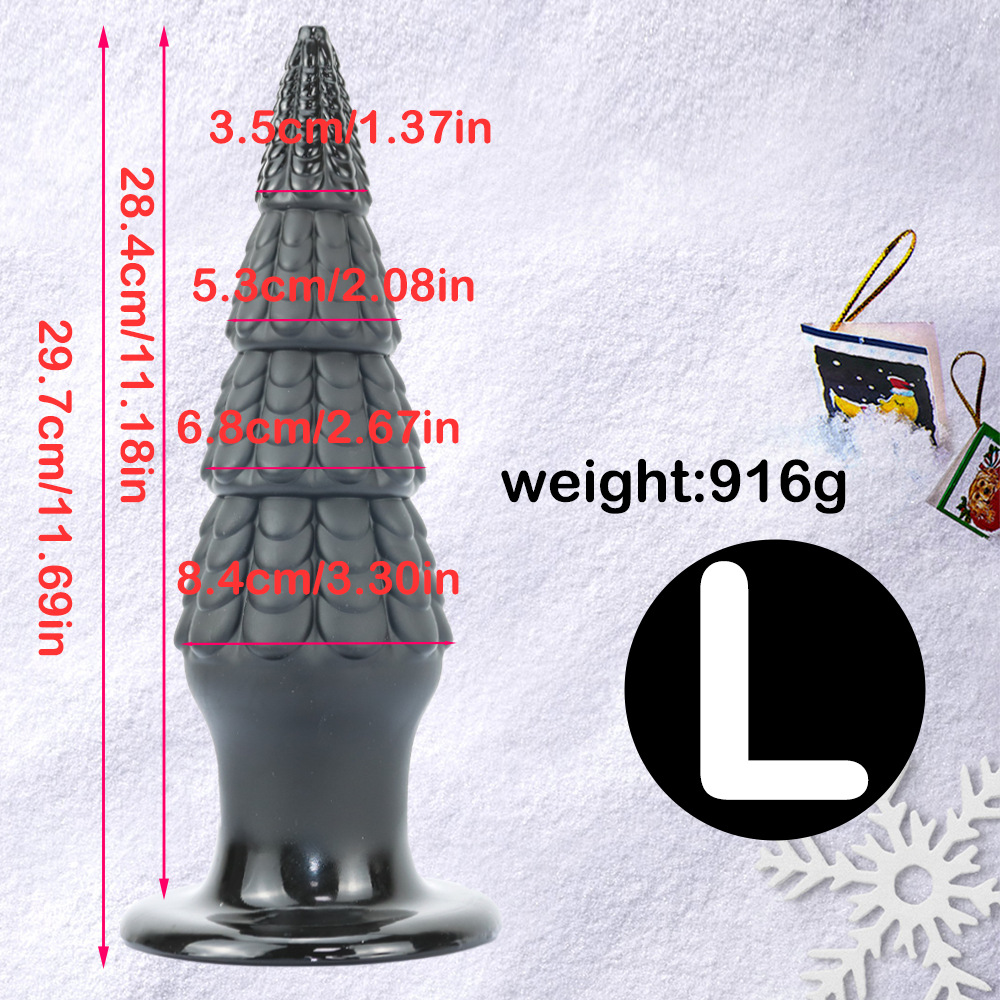 Christmas Tree Spiral Cone Suction Cup Anal Plug