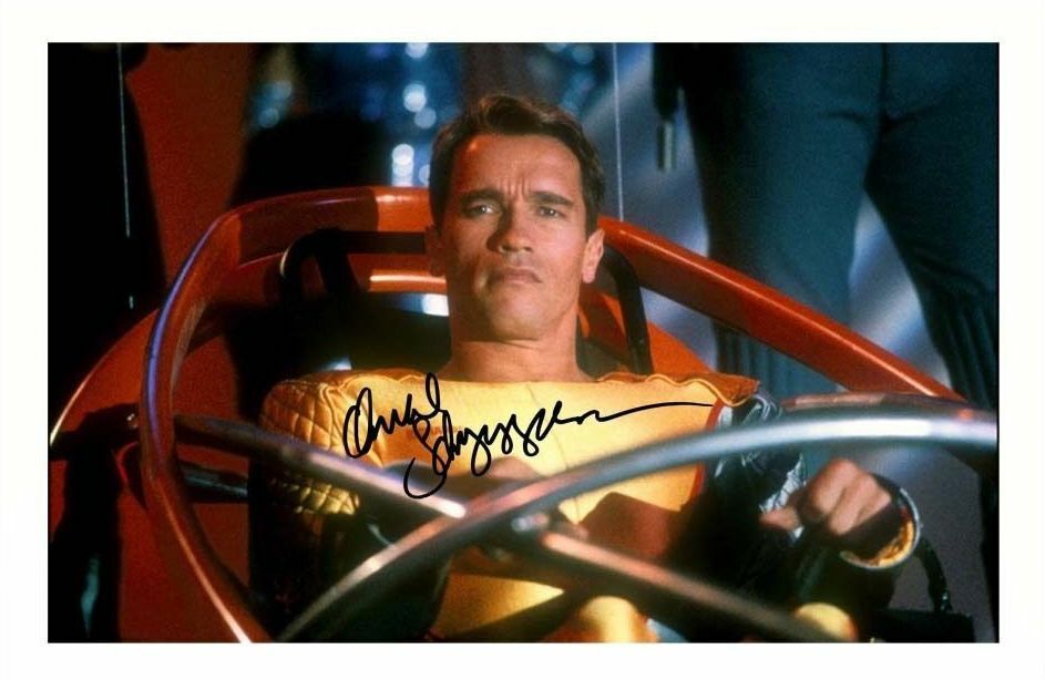 ARNOLD SCHWARZENEGGER - THE RUNNING MAN AUTOGRAPH SIGNED Photo Poster painting POSTER PRINT