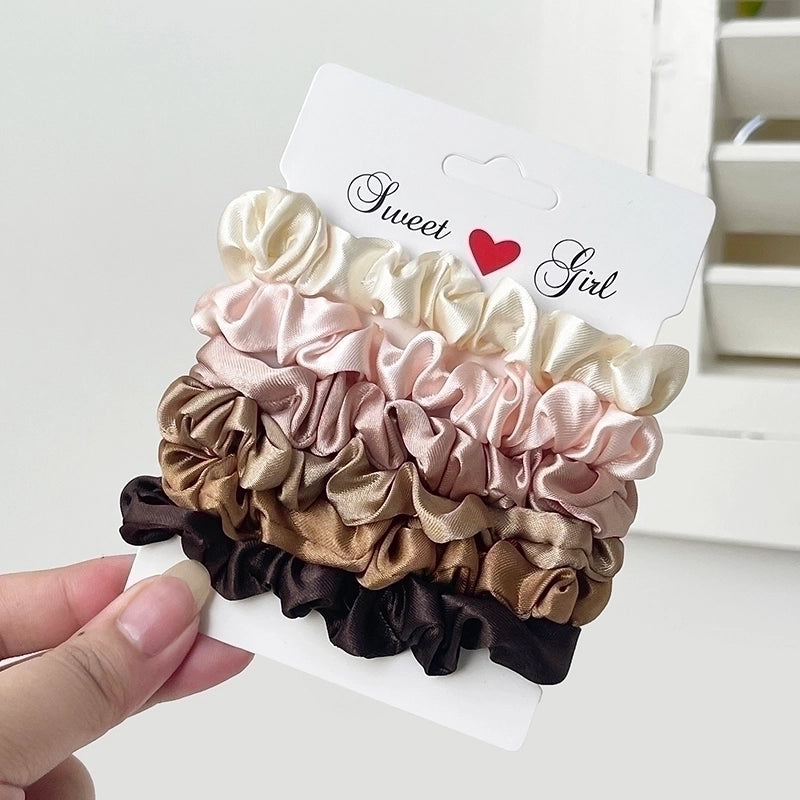 Women’s Basic Solid Color Satin Hair Tie