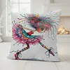 Quirky Girl Stamped Cross Stitch Pillow Cover Kit 11CT 3-Strand DIY Embroidery 45x45cm with Zipper tapestrymarket