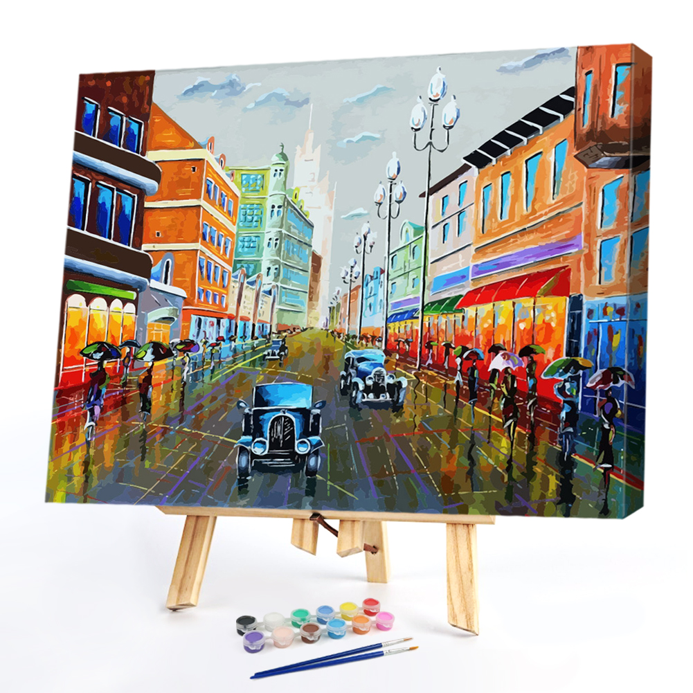 

40*50cm - Paint By Numbers - Orderly Street, 501 Original