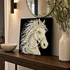DIY Pearl Painting Horse for Home Wall Decor with Frame(30x30cm)