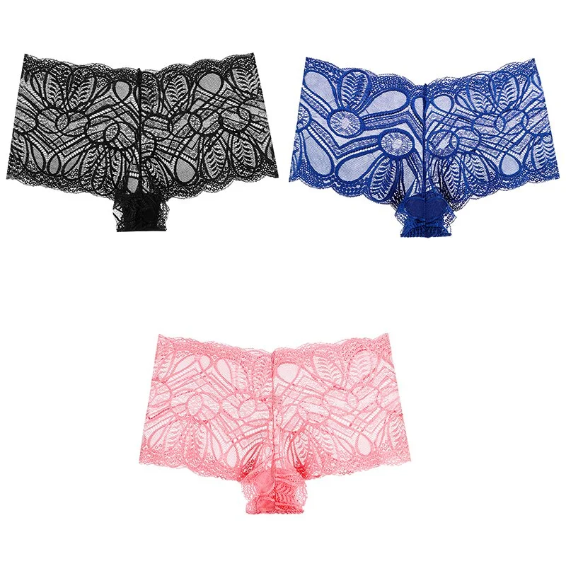 Billionm Sexy Lace Panties Underwear High Waist Woman Comfortable Boxer Female Intimates Transparent Panty Nylon Underpants