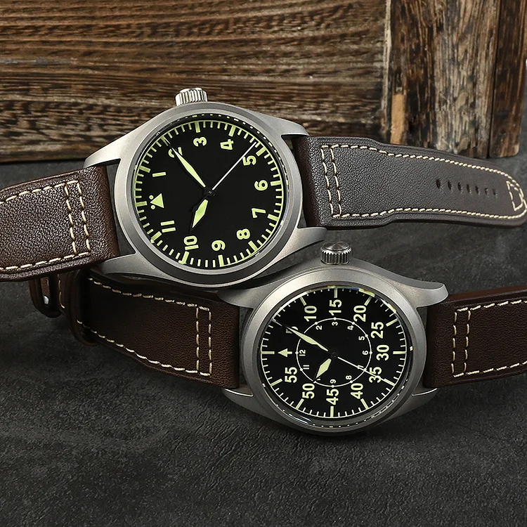 San Martin Titanium Military Pilot Watch SN030T