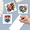 6Pcs Diamond Painting Football Greeting Card Set with Envelopes for Beginner Adult Holiday Gifts