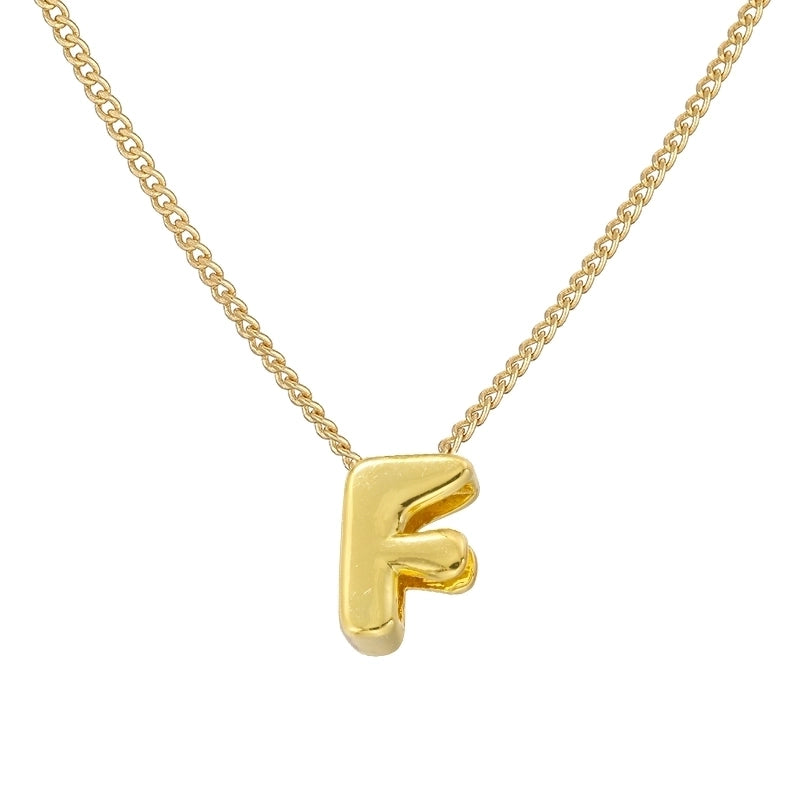 Copper 18K Gold Plated Letter Necklace