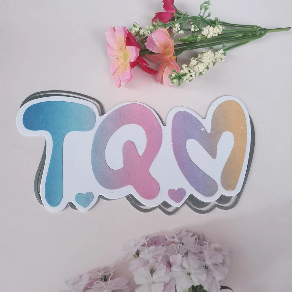 Heart Words Metal Cutting Dies Stencil Template Scrapbooking Photos Album Cards Paper Craft DIY Dies Cut New Arrival 2022
