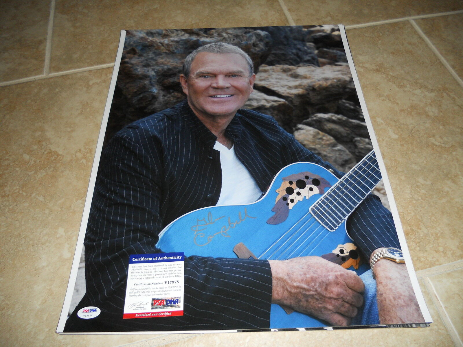 Glen Campbell #2 Huge 16x20 Signed Autographed Photo Poster painting PSA Certified G1