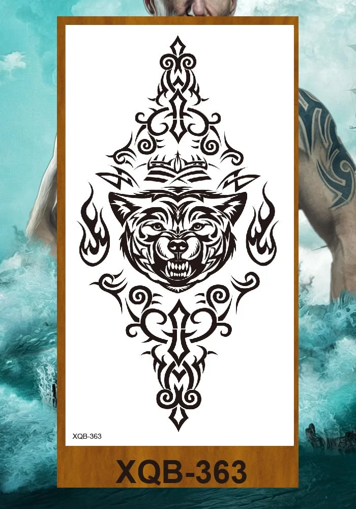 Sexy Fake Tattoo for Woman Large Leg Thigh Body Tattoo Stickers Waterproof Temporary Tattoos Peony Lotus Flowers Fish Dragon