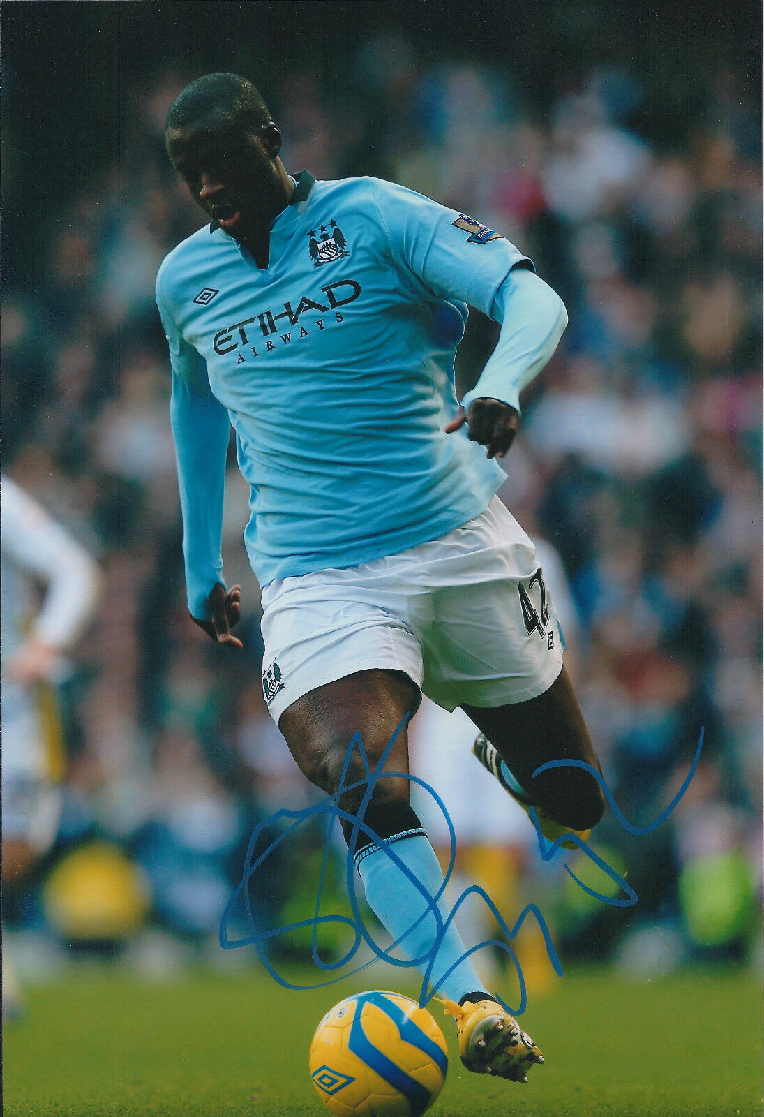 Yaya TOURE Signed Autograph 12x8 Photo Poster painting AFTAL COA Man City Genuine RARE