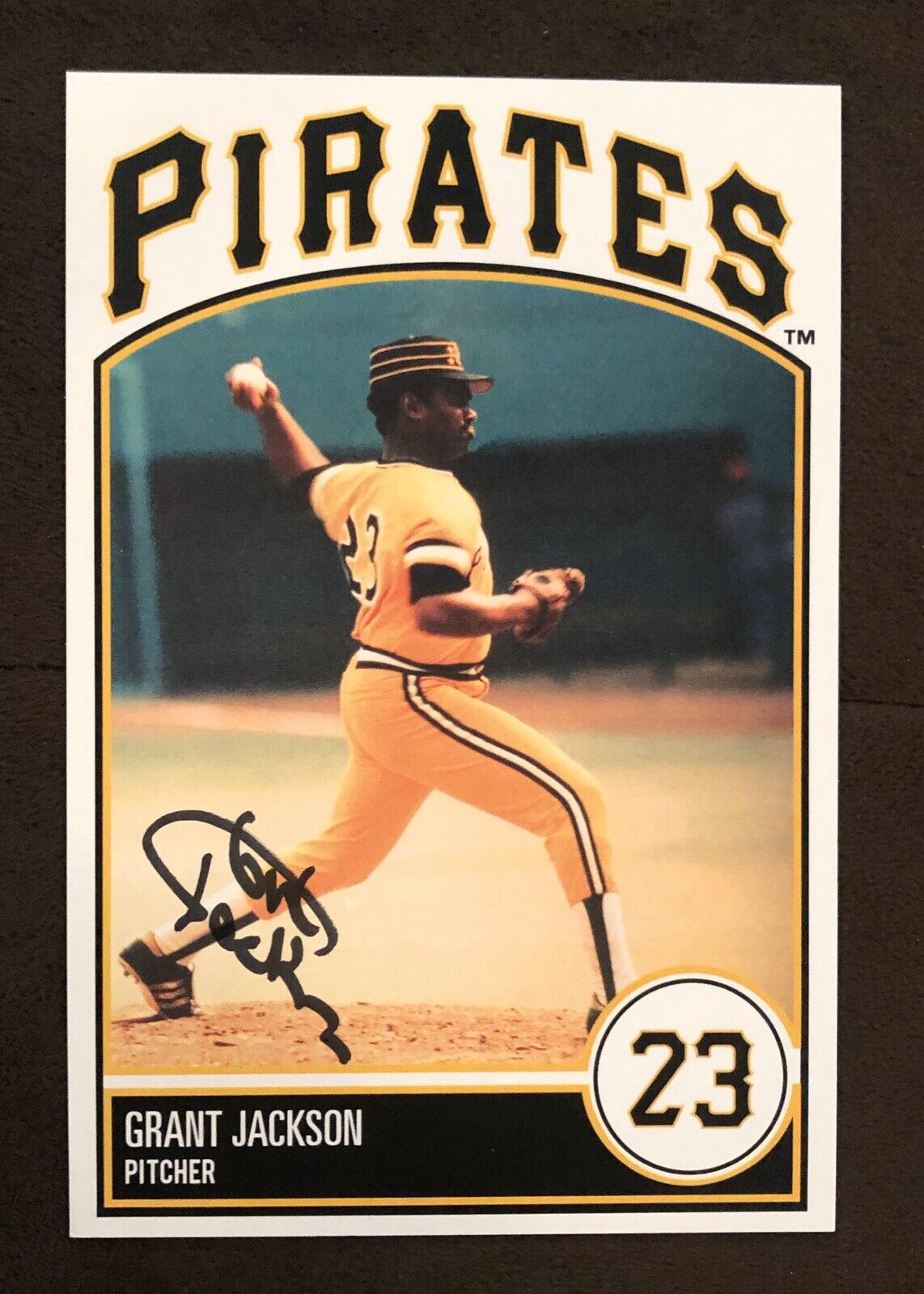 Grant Jackson SIGNED AUTOGRAPHED POSTCARD SIZE Pittsburgh PIRATES Photo Poster painting 4X6