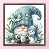 Blue Dryad And Snowman-11CT Counted Cross Stitch 40*40cm/15.75*15.75in