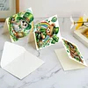 6PCS Diamond Painting St. Patrick's Day Animal Greeting Cards Postcards with Envelopes