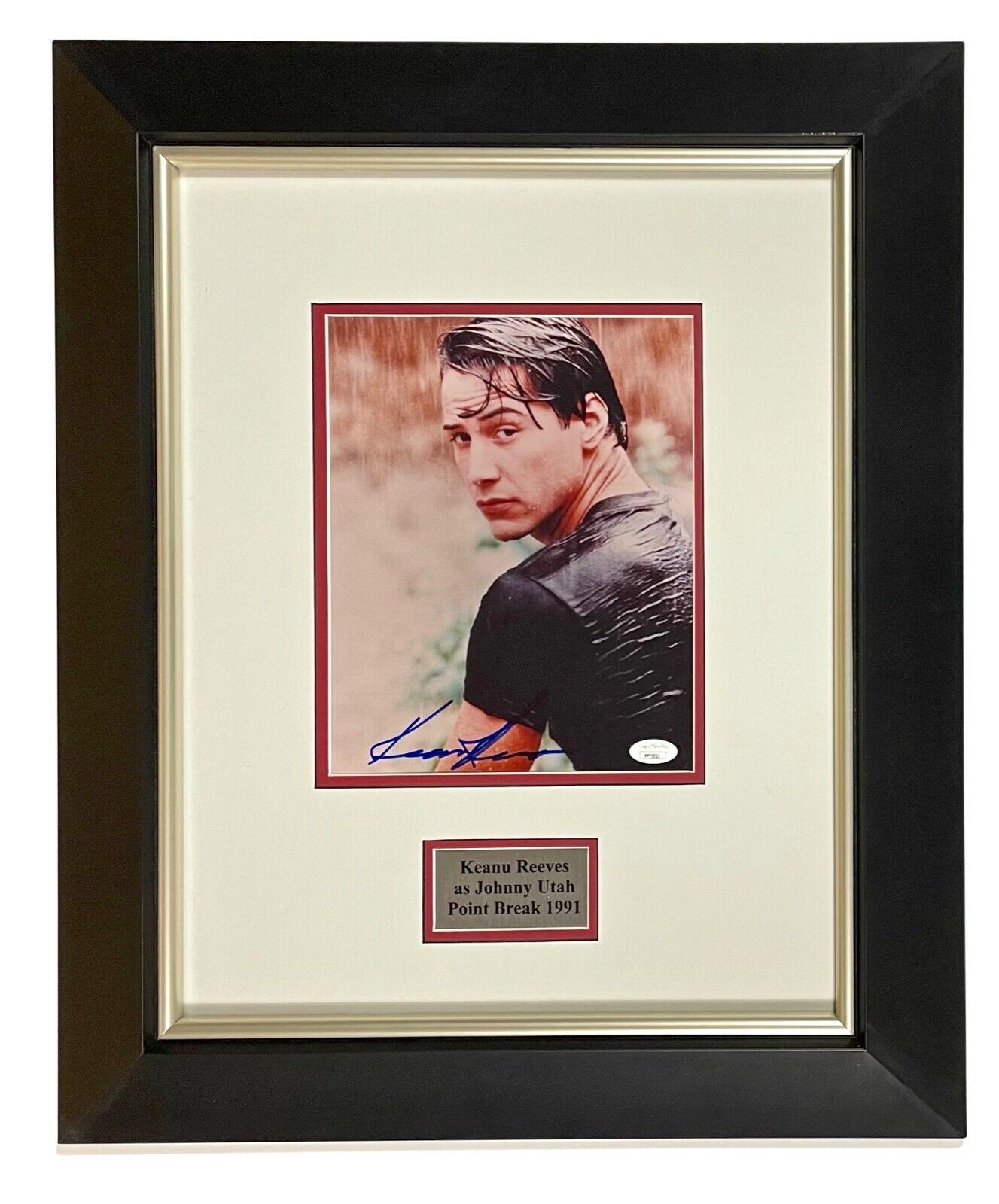 KEANU REEVES Autograph SIGNED 8x10 POINT BREAK Photo Poster painting FRAMED UTAH JSA CERTIFIED