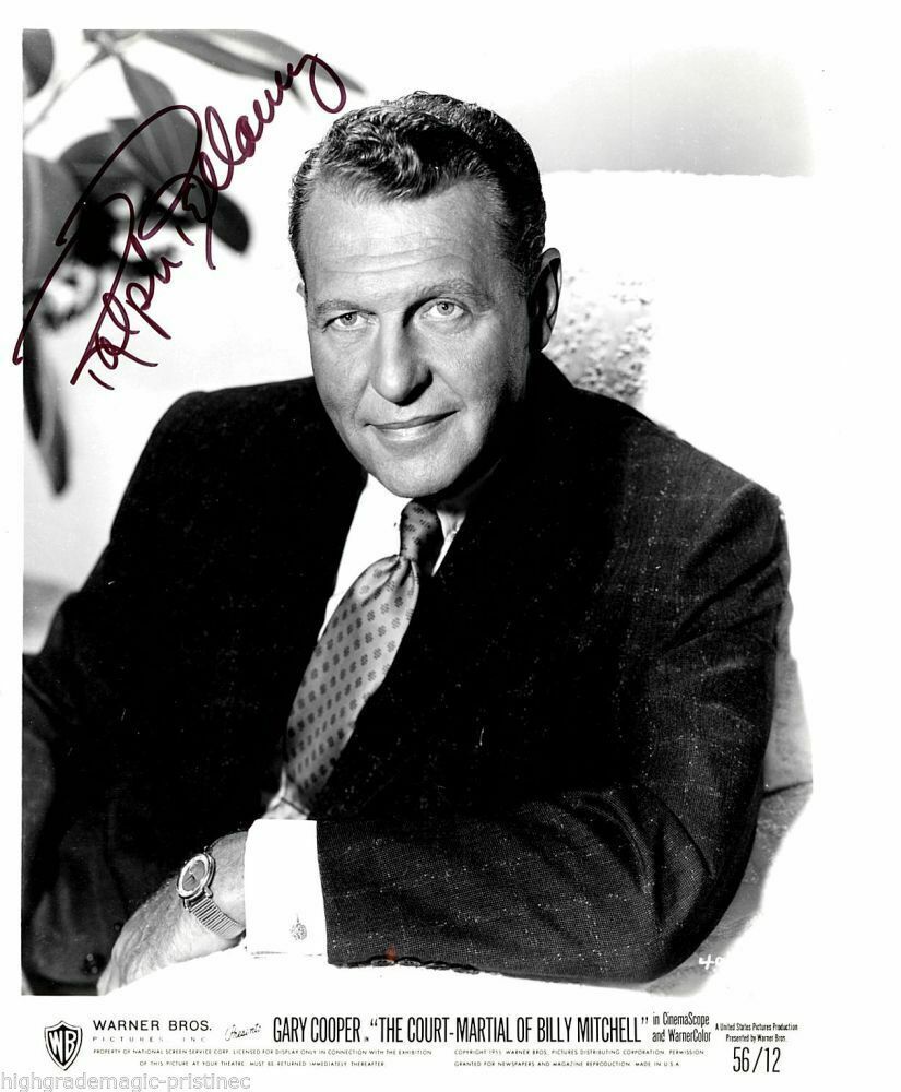 RALPH BELLAMY SIGNED AUTOGRAPHED 8X10 (DECEASED) JSA AUTHENTICATED #N38703