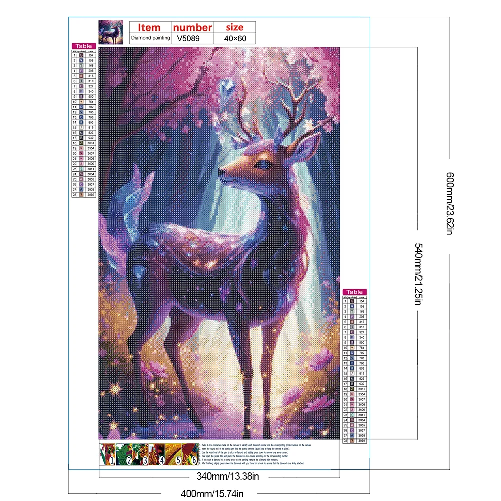 Diamond Painting - Full Round Drill - Deer(Canvas|40*60cm)