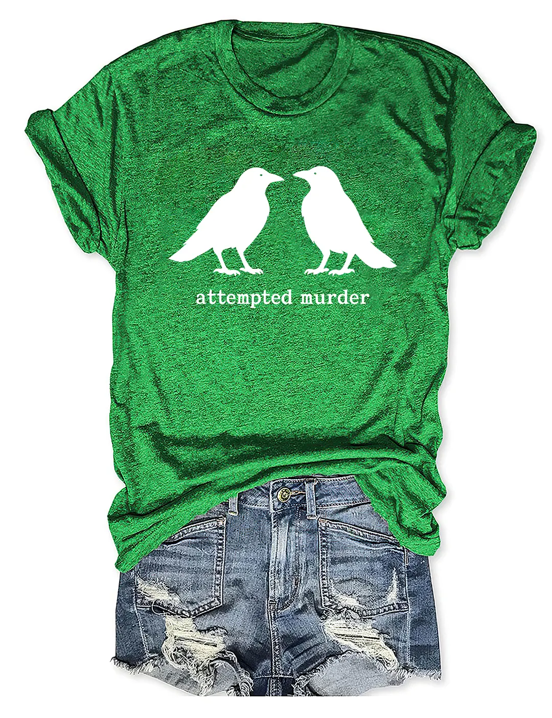 Funny Attempted Murder Crow T-shirt