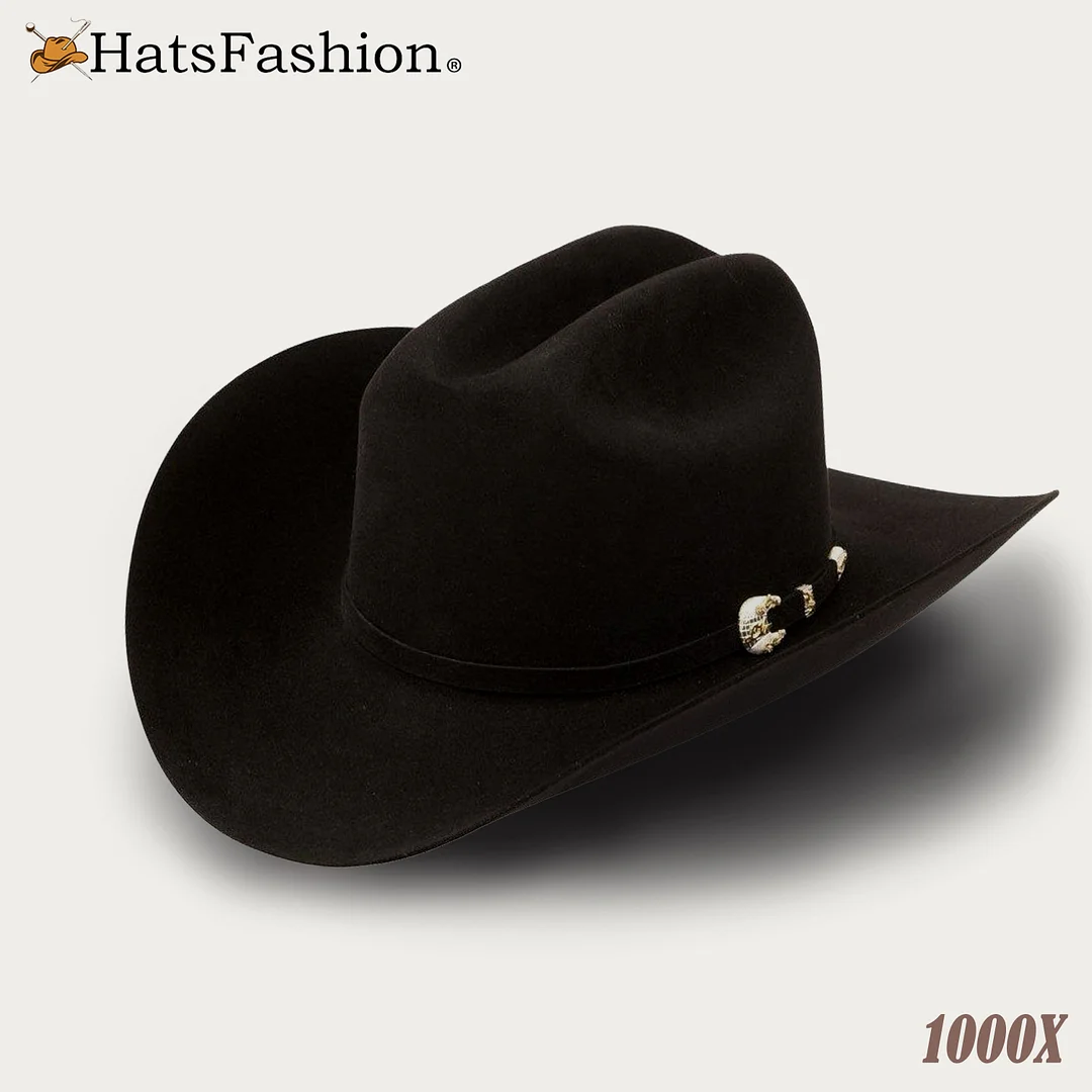 Imperial 1000X Beaver felt Cowboy Hat-Black-Made in Texas U.S.A.