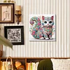 (Pre-Framed)Cat -Special Shape Diamond Painting Kit(29x29cm)