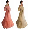 Women's Swing Dress Off Shoulder Mesh Ruffled Wedding Dress