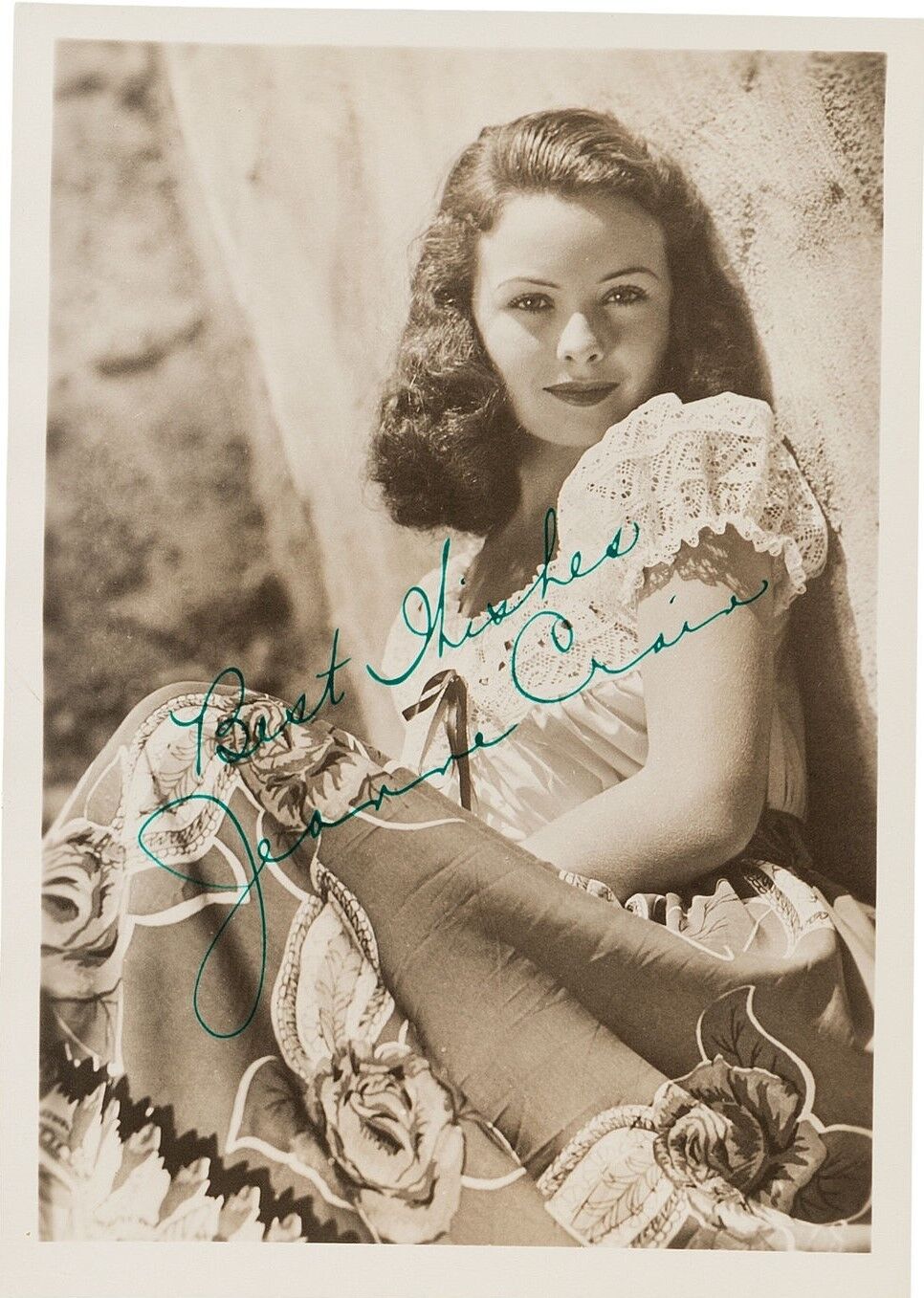 JEANNE CRAIN Signed Photo Poster paintinggraph - Film Actress & Skater - Preprint