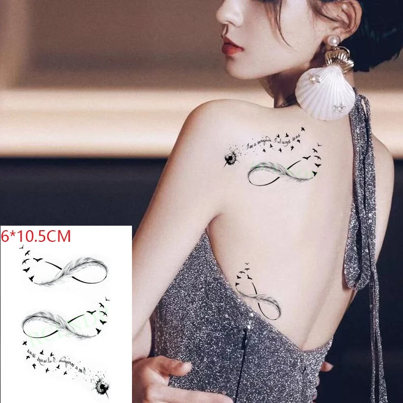 Waterproof Temporary Tattoo Sticker ins Butterfly black white sexy Body Art flash tatoo fake tatto for Women Men