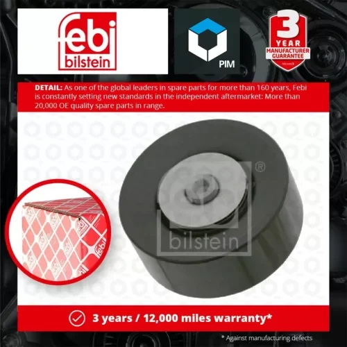 Aux Belt Idler Pulley fits BMW 525D E60, E61 2.5D 3.0D 04 to 10 Guide Deflection Parts