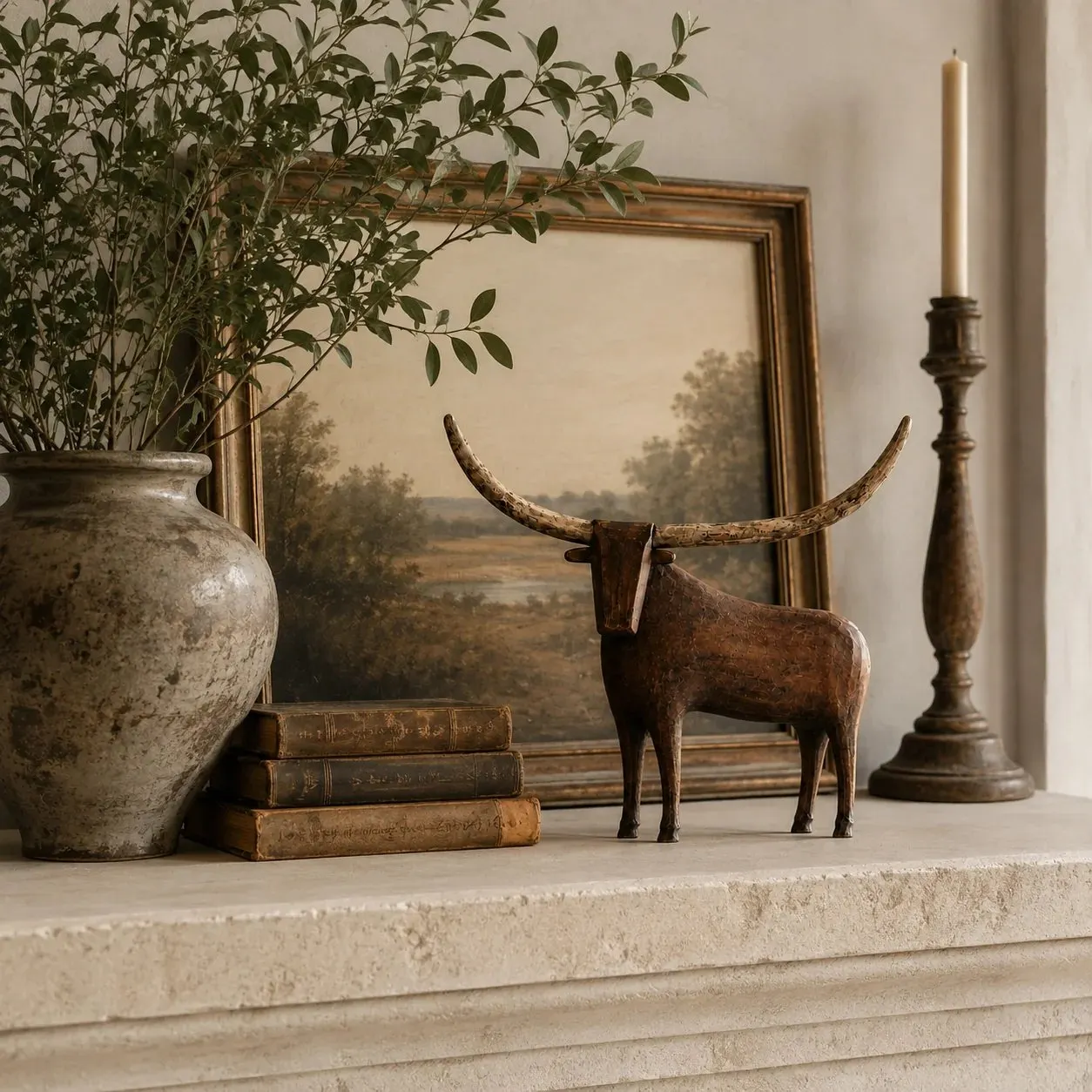 Vintage longhorn home decor