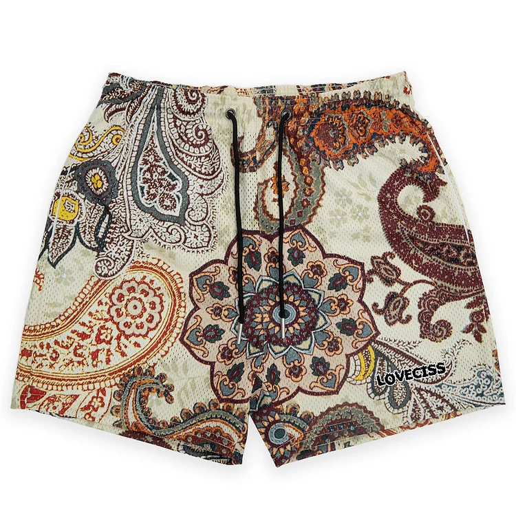 Sopula Vintage Paisley Essentials Graphic Men's Mesh Shorts