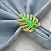 Green Palm Leaf Golden Catering Napkin Ring