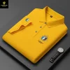 New Style Embroidered Lapel Simple Casual Cotton Polo Shirt
