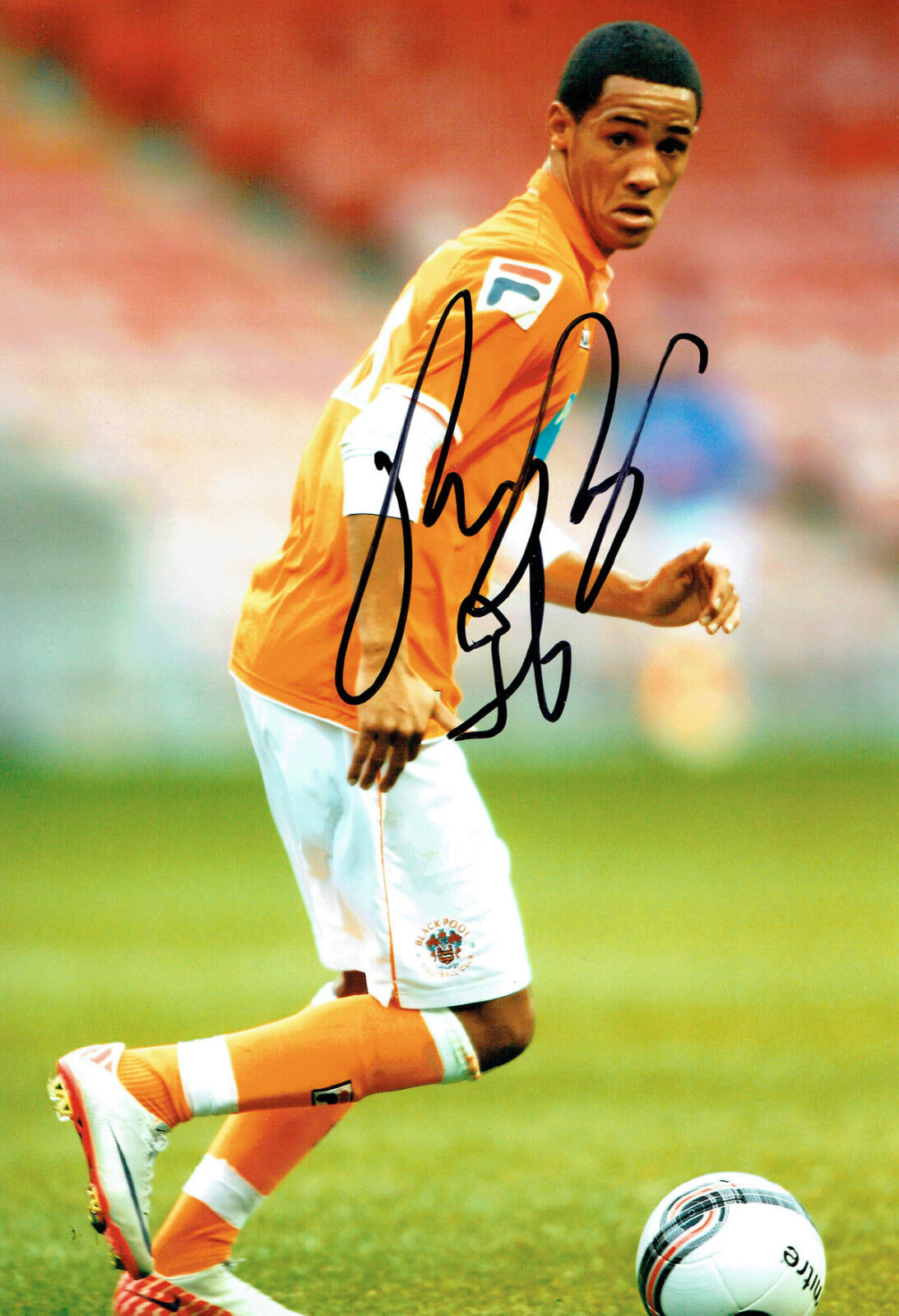 Tom INCE Signed BLACKPOOL FC Rare Autograph 12x8 Action Photo Poster painting AFTAL COA