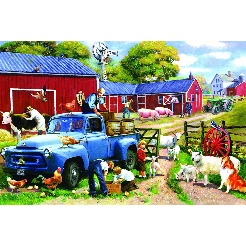 

Farm People - Round Drill Diamond Painting - 60*40CM (Big Size), 501 Original