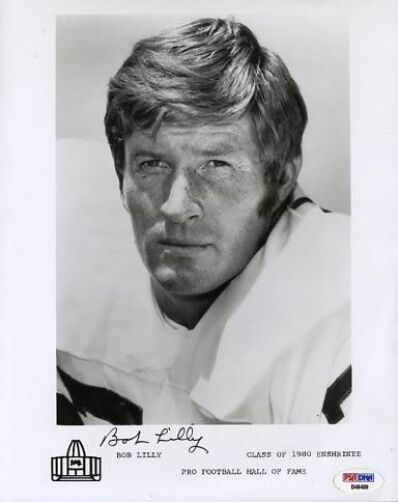 Bob Lilly Hof Signed Psa/dna Certed 8x10 Photo Poster painting Autograph Authentic