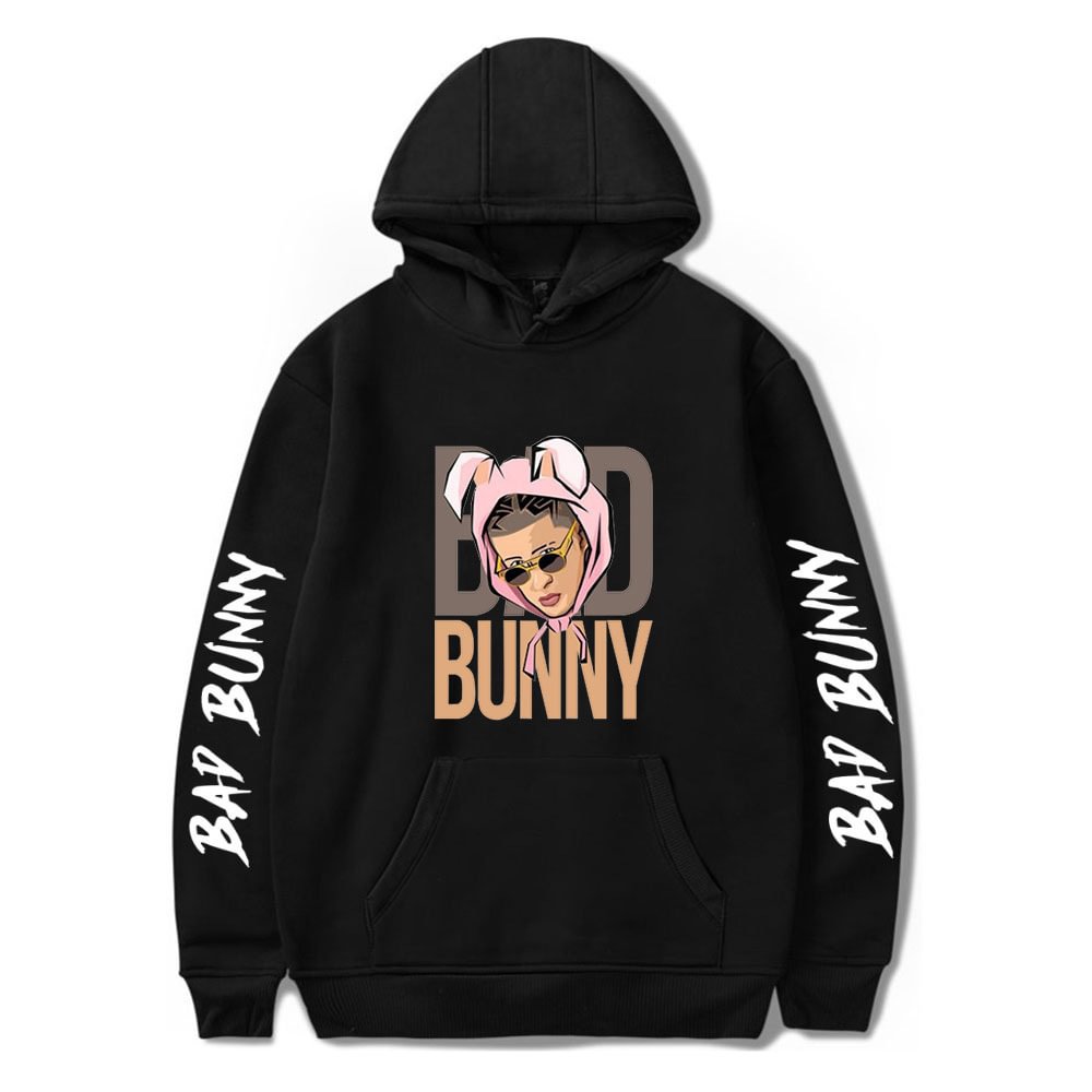 Bad Bunny Sweater Simple Casual Unisex Hooded Jacket