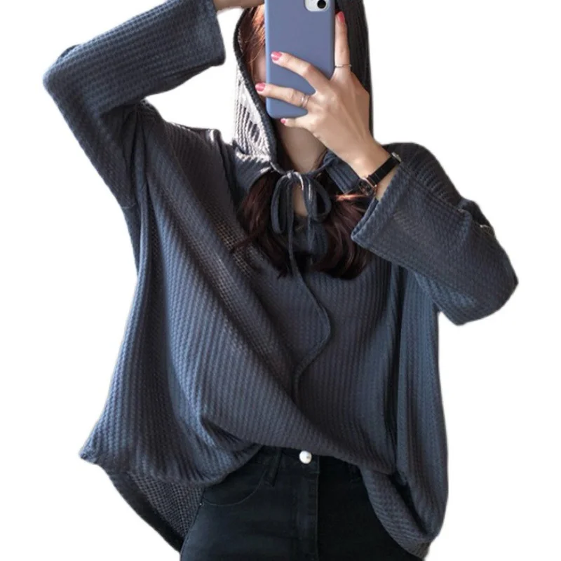 Uveng Uveng And Autumn 2023 New Korean Version Loose Lazy Wind Thin Hoodie Hoodie Female Tide Ins Long Sleeve Jacket