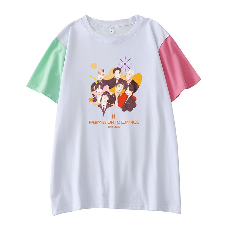 BTS Permission to Dance Photo Colorblock T-shirt