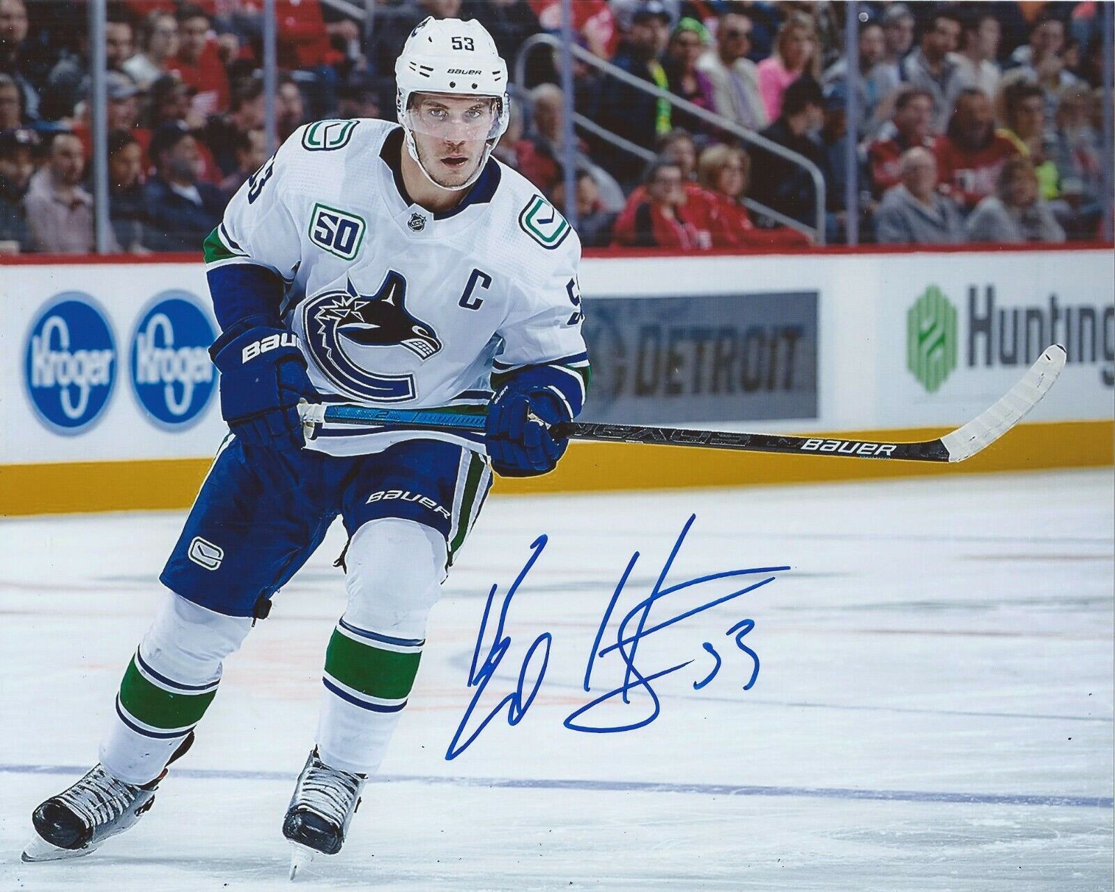 Bo Horvat Signed 8×10 Photo Poster painting Vancouver Canucks Autographed COA D