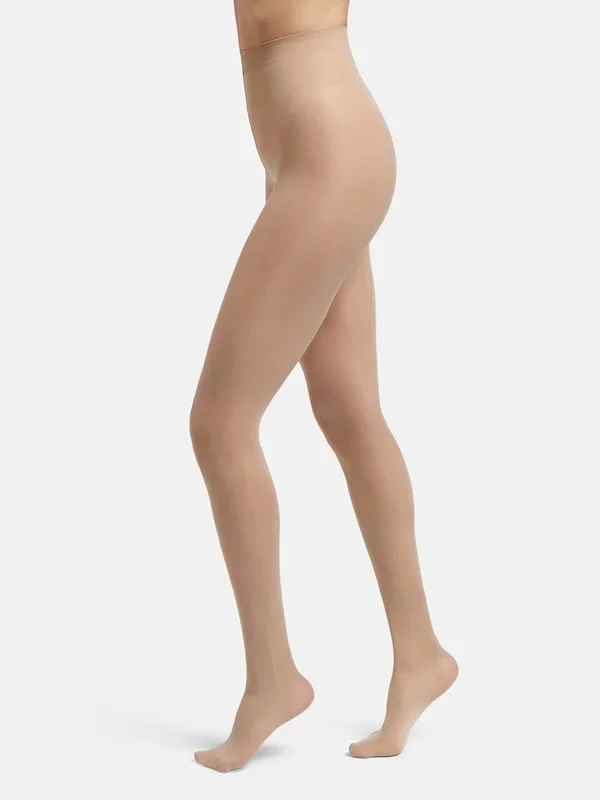 Semisheer Warm Plush Lined Elastic Tights Leggings