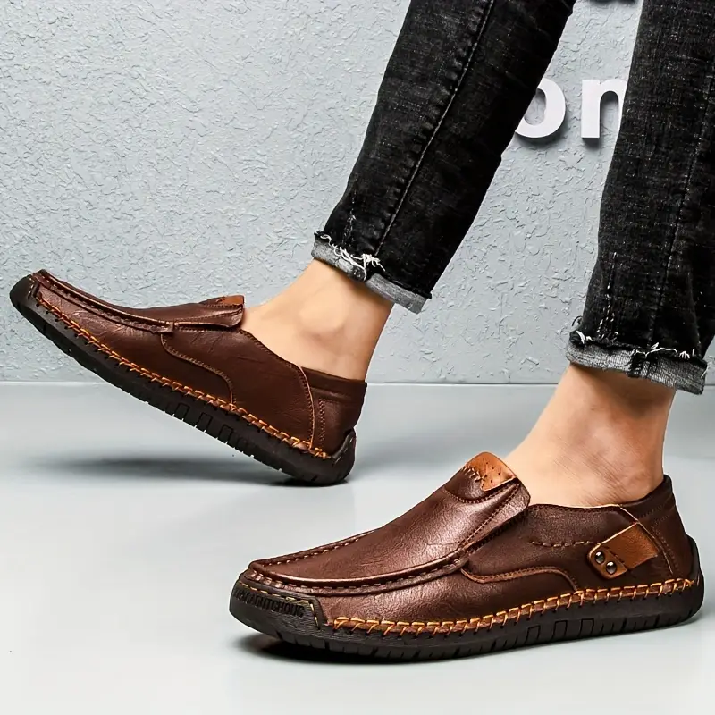 mens loafers slip on casual shoes lightweight comfortable driving walking shoes details 1