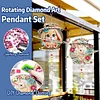 2pcs DIY Diamond Painting Parrot Wind Chimes Crystal Window Suncatcher Craft Set Birthday Gifts Home Garden Decor