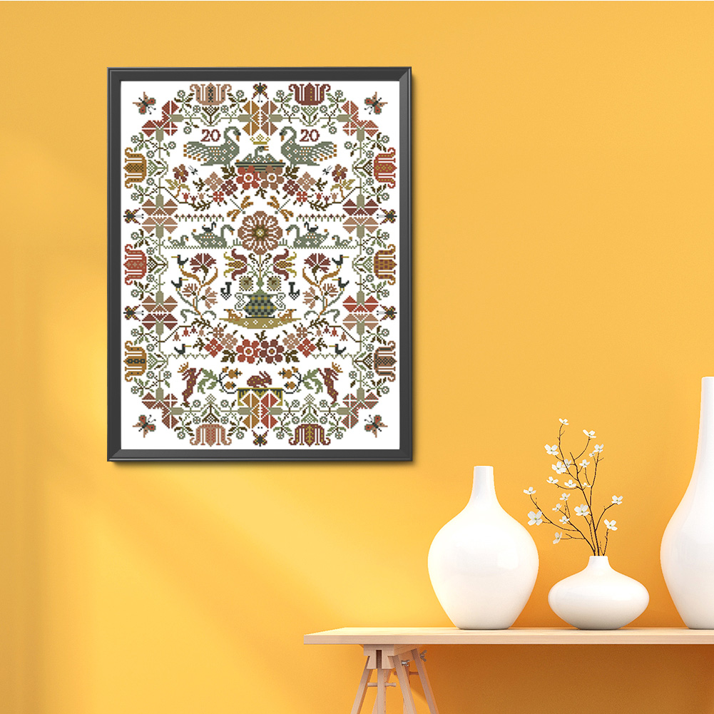 DIY Cross Stitch Kits Stamped Canvas Embroidery Animal Totem 11CT Needlewor